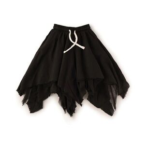 nununu Multi Layered Skirt Asymmetrical Hem w Tulle Black NWT